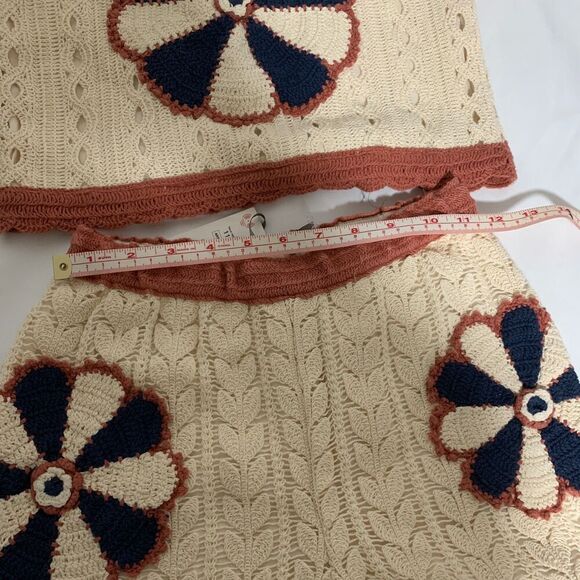 Sea new york Zara collaboration girls 11/12 matching set, crochet floral outfit - Picture 13 of 13